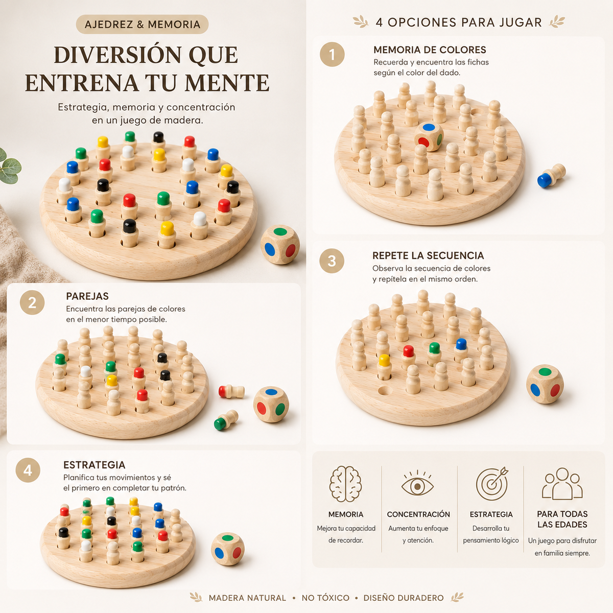 NEUROWOOD™ Pack de 3 – Aprender, compartir y conectar entre generaciones