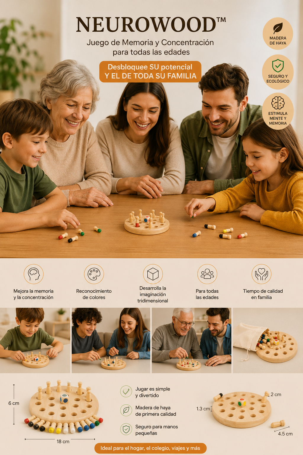 NEUROWOOD™ Pack de 3 – Aprender, compartir y conectar entre generaciones