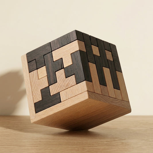WOODEN LOCK PUZZLE — Rompecabezas de Madera Maciza
