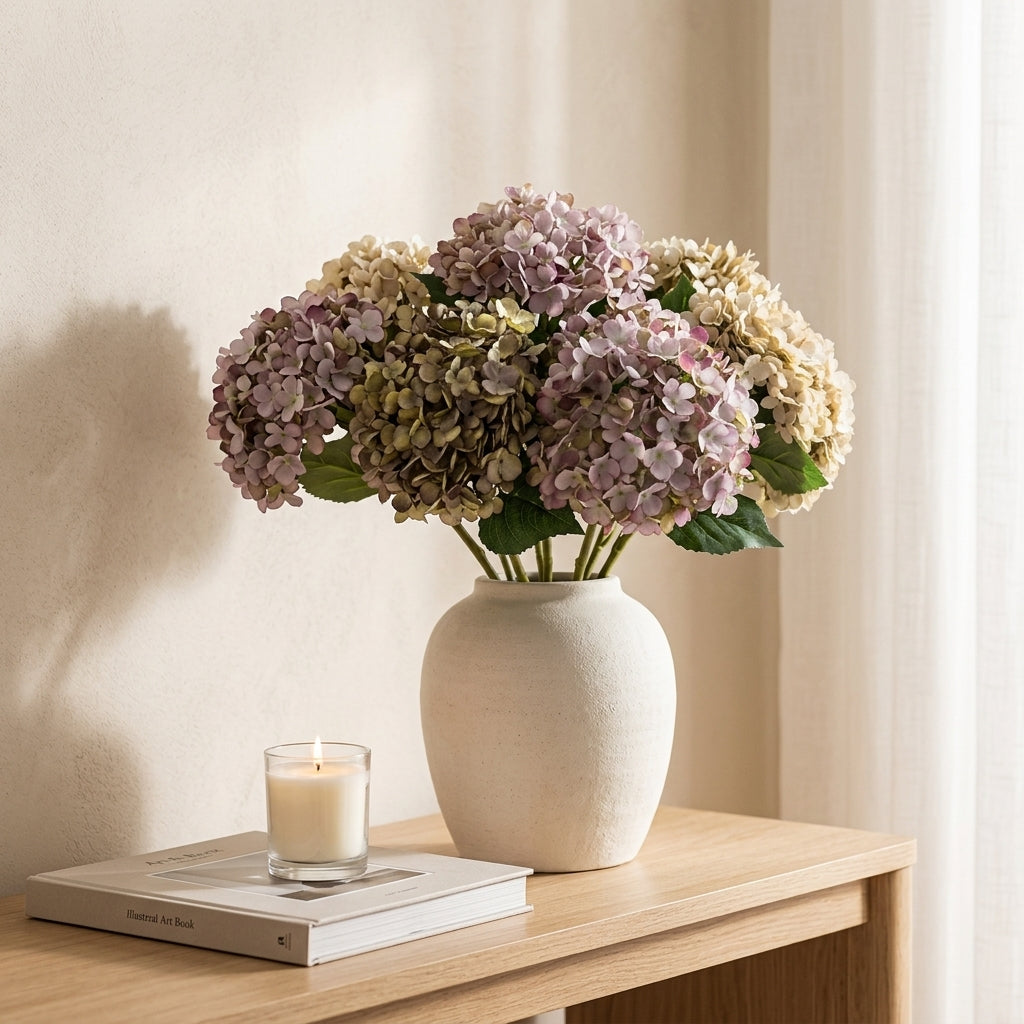 Botanical Branch Hydrangea Fabric
