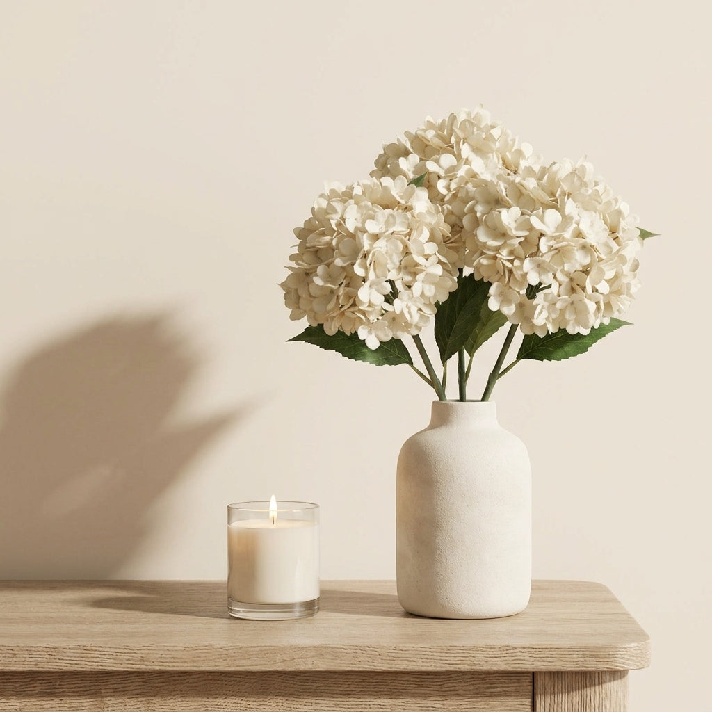Botanical Branch Hydrangea Fabric