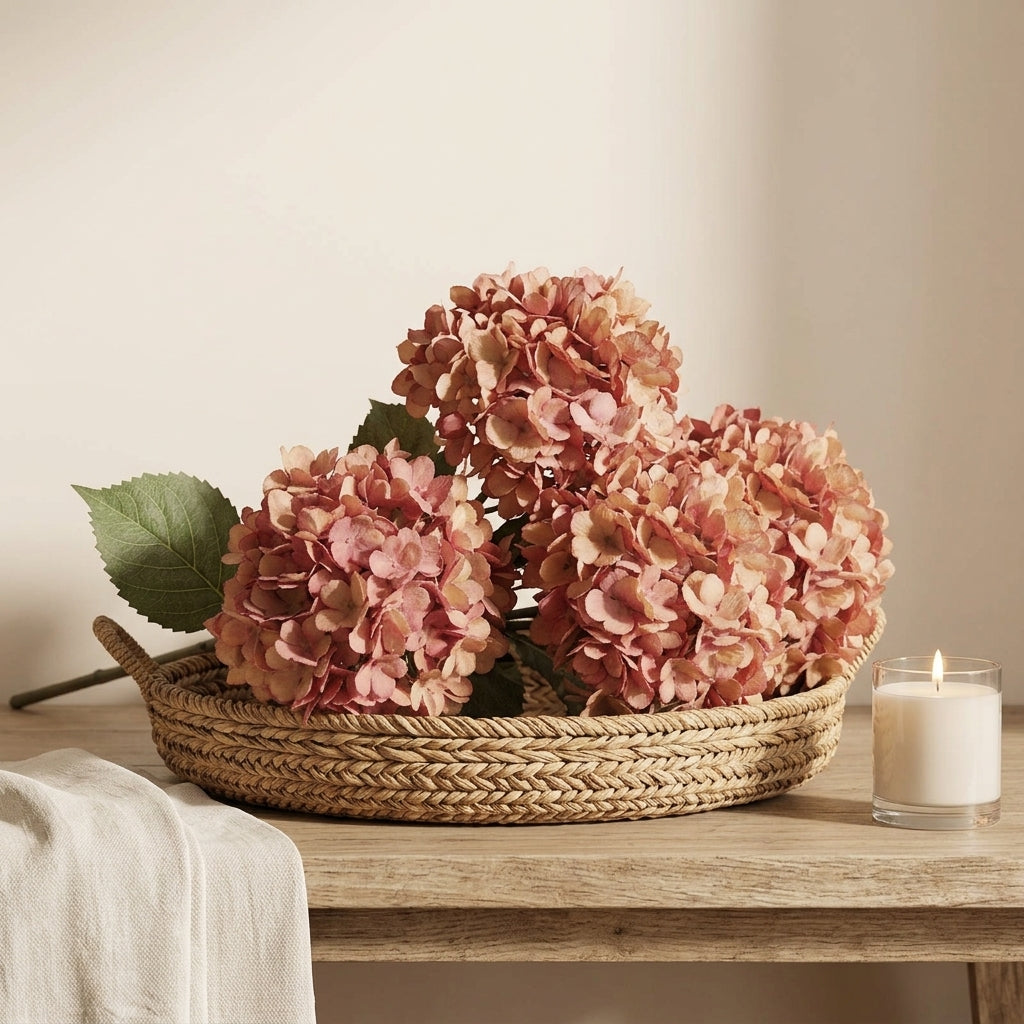Botanical Branch Hydrangea Fabric